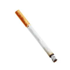 Obraz premium Cigarette with white filter and orange tip.