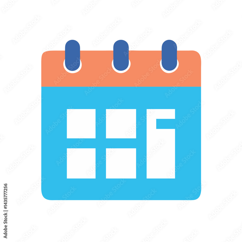 Poster minimalist calendar icon symbolizing organization time management event scheduling
