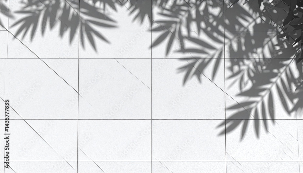 Poster nature's shadows cast on modern architecture urban setting digital art minimalist environment high a
