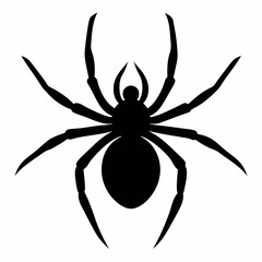 Flat Spider Silhouette Vector Art