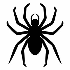 Flat Spider Silhouette Vector Art