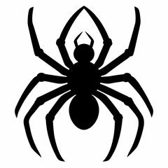 Flat Spider Silhouette Vector Art