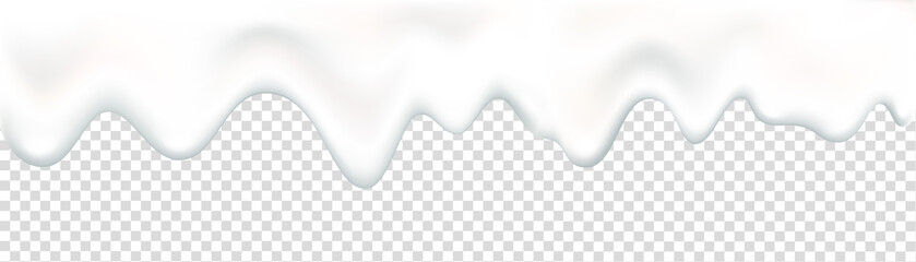 Yogurt wave realistic 3d texture, dripping cream.