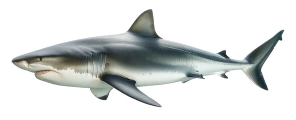 Fototapeta premium Realistic shark illustration for marine projects.