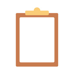 Blank clipboard icon. Evaluation, review, feedback, communication, assessment concept. Flat vector design isolated illustration.