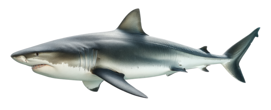 Realistic shark illustration for marine projects.