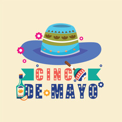 Cinco de mayo writing background. Happy Cinco de mayo. Cinco de mayo celebration. May 5th. Vector illustration design for Poster, Banner, Flyer, Post, Greeting. Mexican holiday.