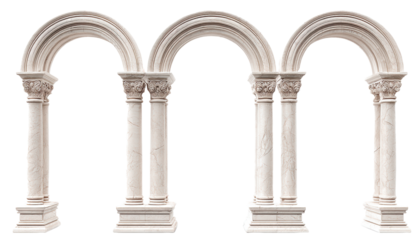 Elegant arches with classic design features.