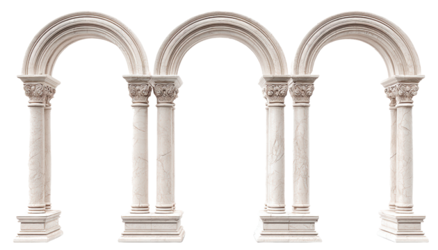Elegant arches with classic design features.