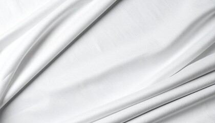 Fototapeta premium Elegant white fabric drapery indoor studio textile showcase soft lighting close-up minimalist design