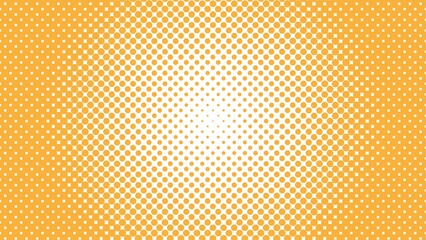 ハーフトーン　円形　オレンジ