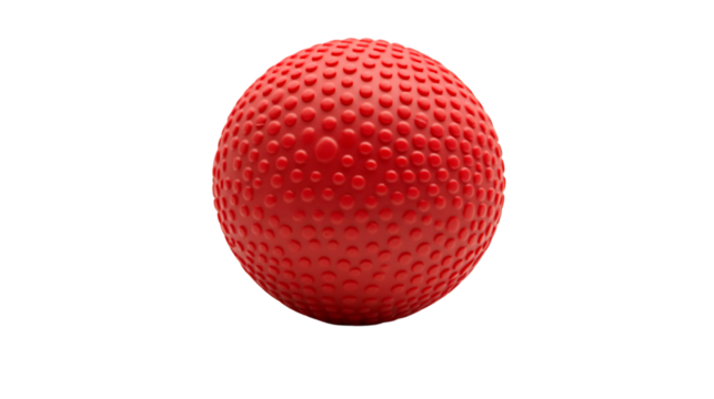 Vibrant Red Dodgeball with Textured Surface - Perfect for Sports and Physical Education