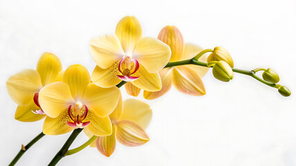 Stunning Yellow Phalaenopsis Orchids Elegant Floral Photography