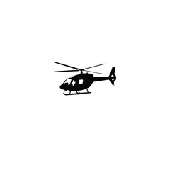 Fototapeta premium Air Ambulance silhouette on white background