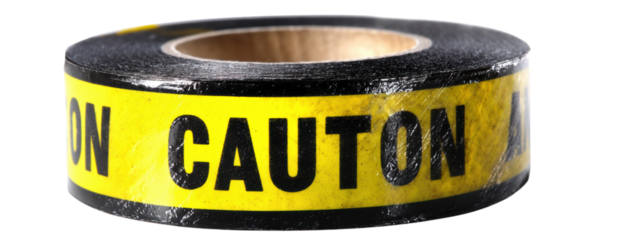 Caution tape roll for safety and warning signs.