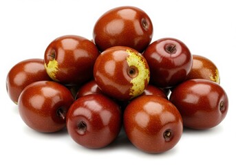 Obraz premium Pile of jujubes fruit isolated on white background