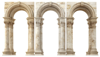 Naklejka premium Classic marble archway design elements.