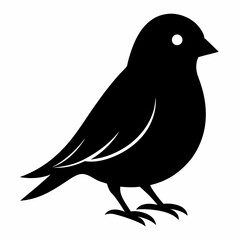 Graceful Canary Silhouette in Vector