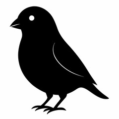 Graceful Canary Silhouette in Vector