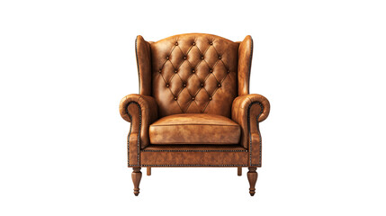 Modern White Chair Isolated on White Background with Full Depth of Field