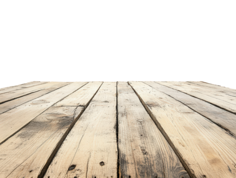Wooden Planks Perspective: A weathered wooden surface, constructed from parallel planks, offers a rustic charm with its detailed grain and natural texture.