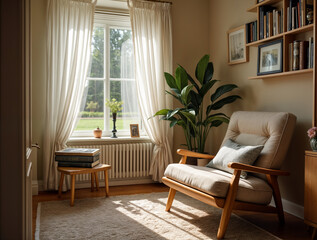 Cozy Sunlit Reading Nook