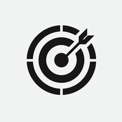  very simple flat and single minimalist Money Target Silhouettes in black on a white background