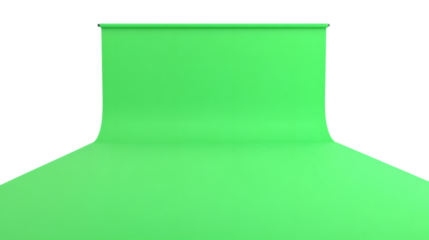 Professional Green Screen Backdrop for Isolated White or Transparent Background