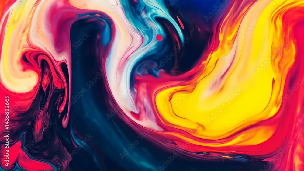 Aufkleber bold colors swirl together in an artistic display of fluid creativity at a vibrant art studio genera