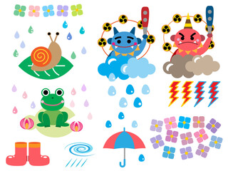 天気■雨の日の楽しい素材セット