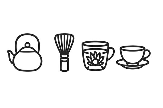 Icons that symbolize different methods of brewing beverages