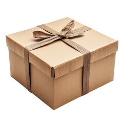 cardboard box on transparent background 