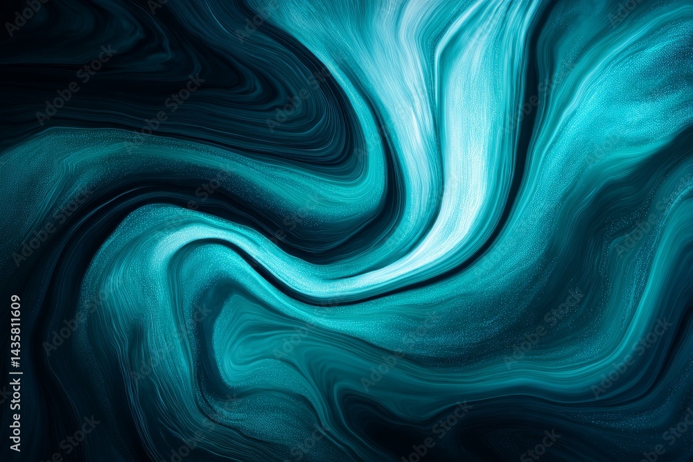 Poster teal swirl abstract background - dynamic teal and dark blue abstract swirls create a captivating bac