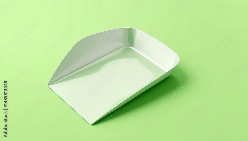 Poster isolated white paper tray on green screen background for mockup ads and promotion with clean clear s