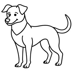 Minimal Dog Outline Graphic