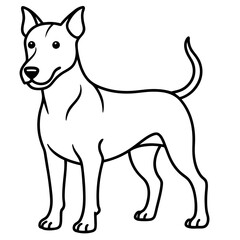Minimal Dog Outline Graphic