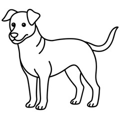 Minimal Dog Outline Graphic