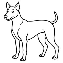 Minimal Dog Outline Graphic