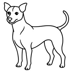 Minimal Dog Outline Graphic