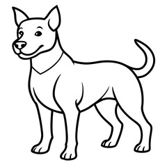 Minimal Dog Outline Graphic