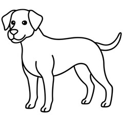 Minimal Dog Outline Graphic