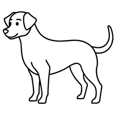 Minimal Dog Outline Graphic