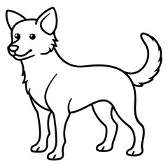 Minimal Dog Outline Graphic