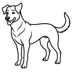 Minimal Dog Outline Graphic