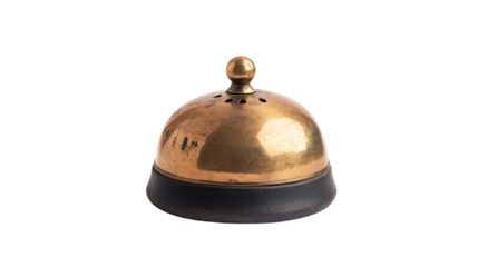 Service Bell on White Background - Professional Reception Desk Tool