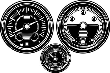Obraz premium speedometer isolated on white