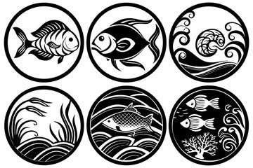 set of fish icon