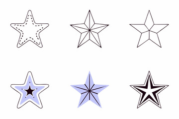 set of stars vector