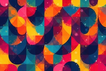 Bold geometric shapes interlock, forming a complex, rhythmic pattern , pattern, art