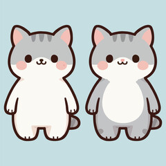 Cute full body cat vector